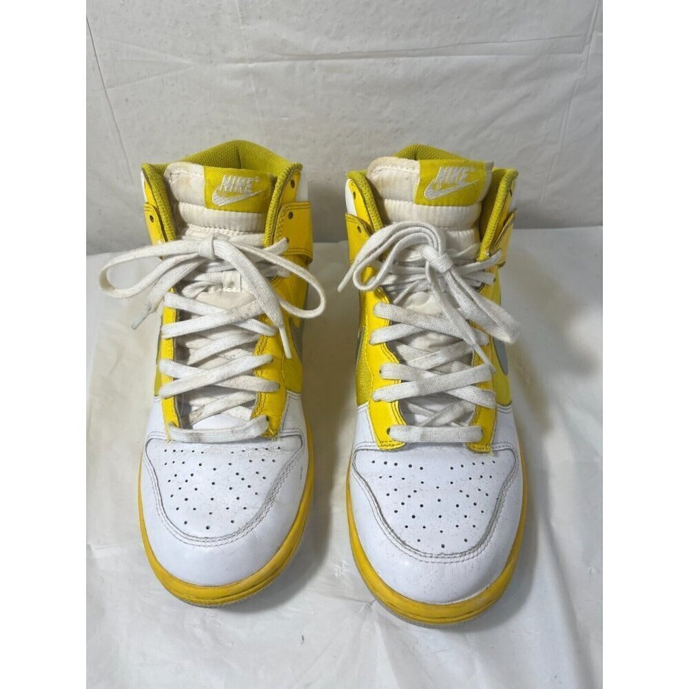 Nike Dunk High 'Tour Yellow Metallic Silver' 318676-101 Women's 8.5